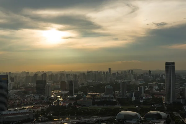 Vista de singapore skyline cidade — Fotografia de Stock