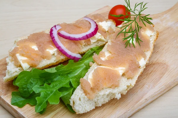 Sandwich cu fir de cod — Fotografie, imagine de stoc