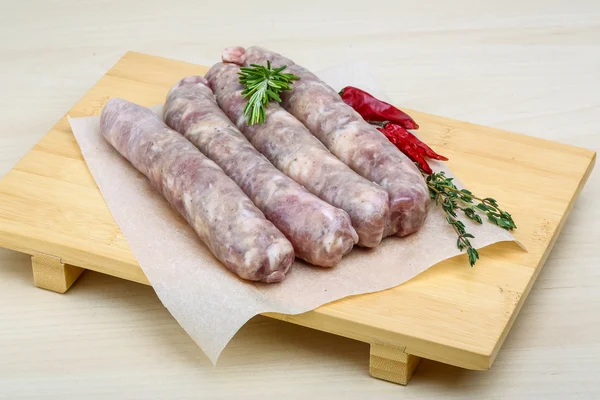 Handmade sausages for grill — Stock Photo, Image