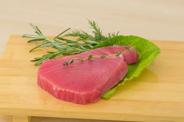 Syrové tuňákový steak — Stock fotografie