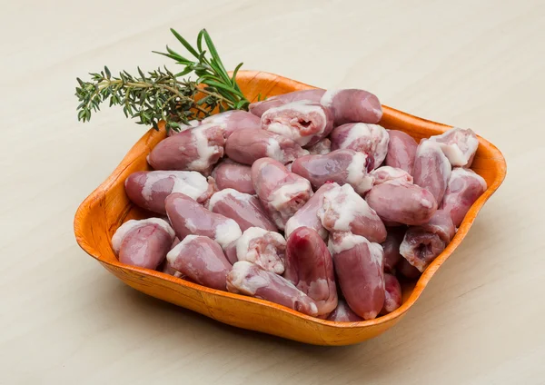 Raw chicken hearts — Stock Photo, Image