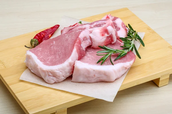 Raw pork steak — Stock Photo, Image