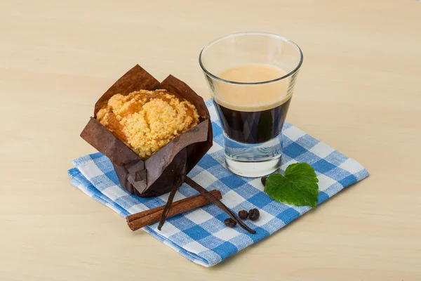 Muffin con espresso — Foto Stock