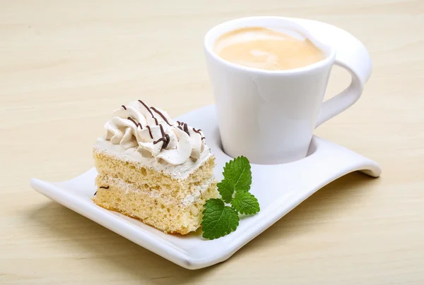 Koffie met gebak — Stockfoto