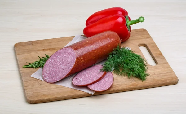 Sausage with herbs — Stock Photo, Image