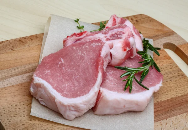 Raw pork steak — Stock Photo, Image