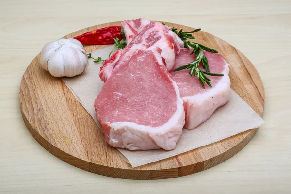 Raw pork steak — Stock Photo, Image