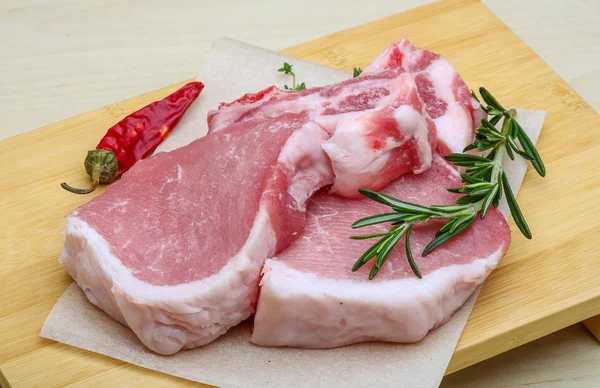 Raw pork steak — Stock Photo, Image