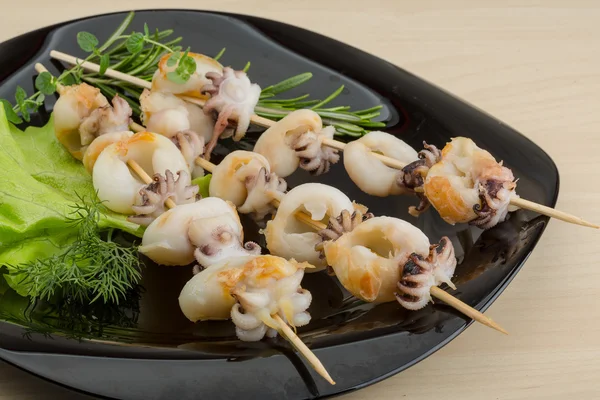 Grilled cuttlefish bbq — Stock Photo, Image