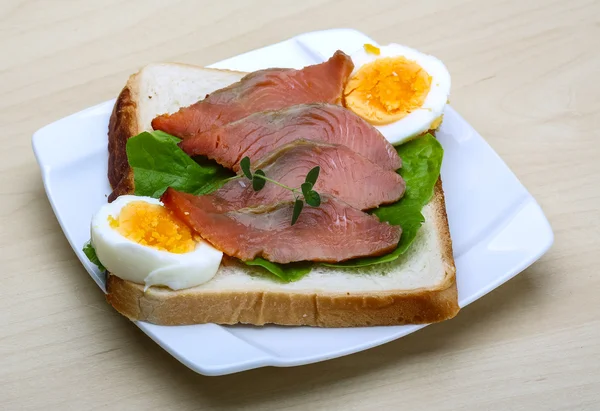 Sandwich au saumon — Photo