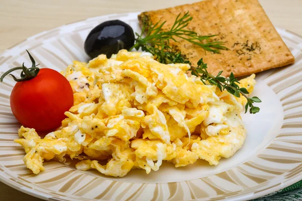 Rührei mit Tomaten — Stockfoto