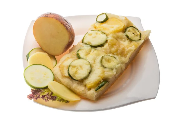 Pizza mit Zucchini — Stockfoto