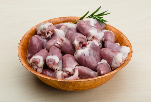 Raw chicken hearts — Stock Photo, Image