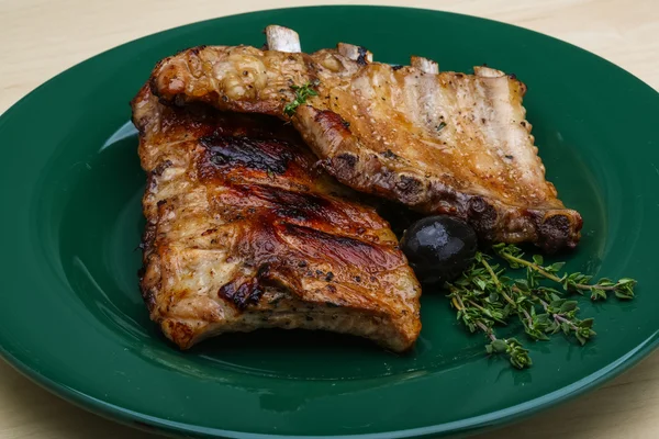 Costillas de cerdo asadas — Foto de Stock