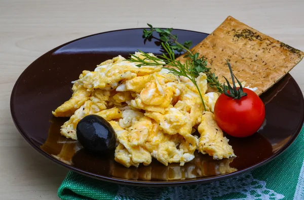 Ovos mexidos com tomate — Fotografia de Stock