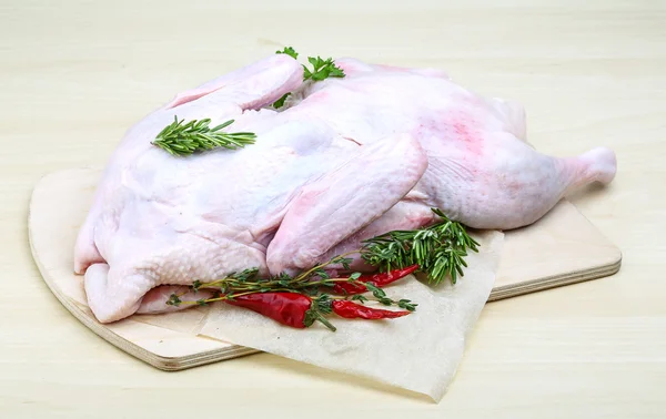 Raw duck with rosemary — Stock Photo, Image