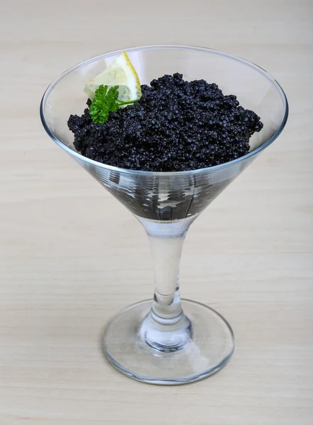 Luxus-schwarzer Kaviar — Stockfoto