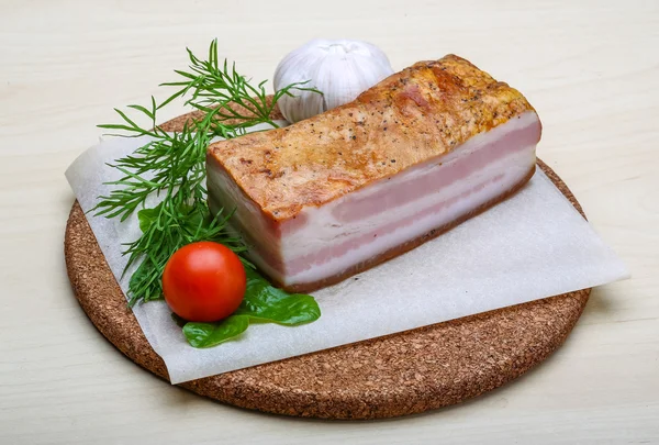 Pancetta cruda alle erbe — Foto Stock