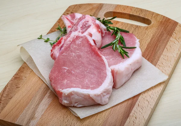 Raw pork steak — Stock Photo, Image