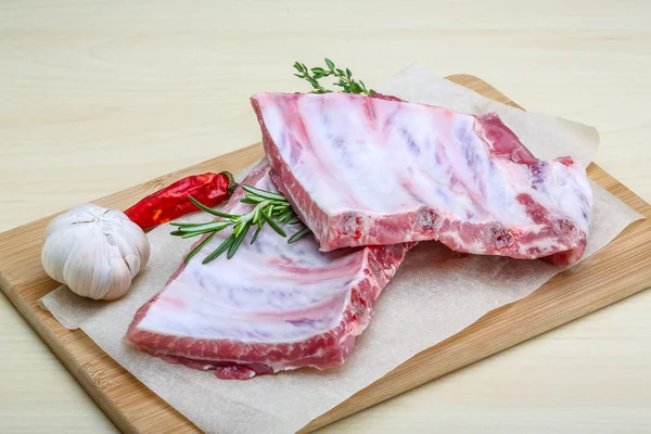 Costillas de cerdo crudas — Foto de Stock