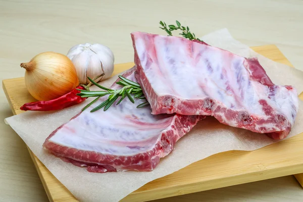 Costillas de cerdo crudas — Foto de Stock