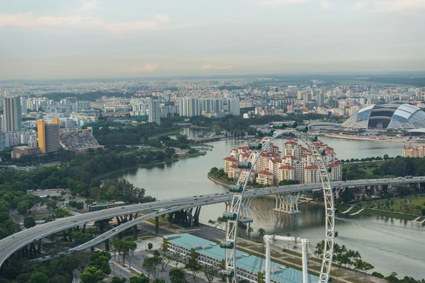 Vista del horizonte de la ciudad de Singapur — Foto de Stock