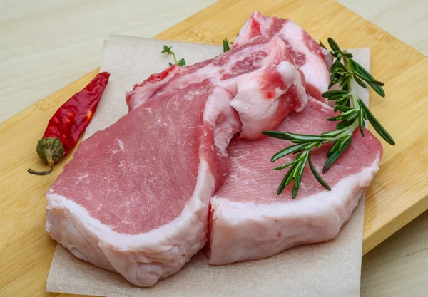 Raw pork steak — Stock Photo, Image