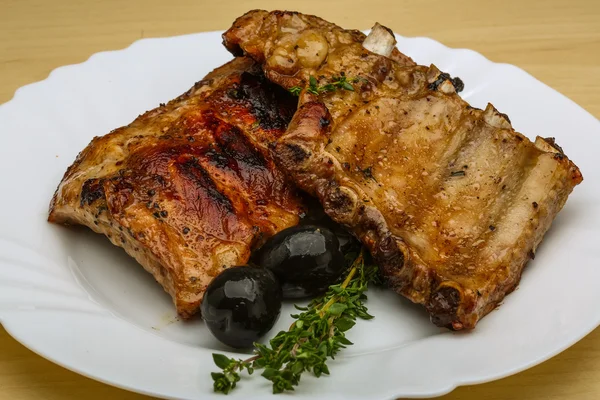 Roasted pork ribs — Stock Photo, Image