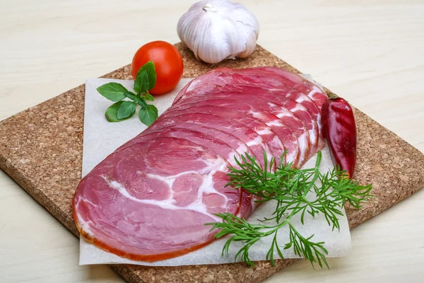 Daging ham diiris — Stok Foto