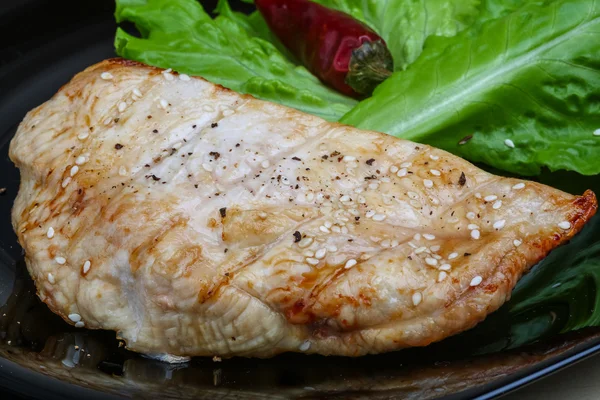 Grilled turkey steak — Stock Photo, Image