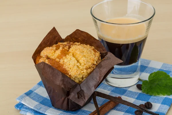 Muffin con espresso — Foto Stock