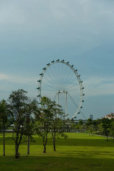 Singapur şehrinin ufuk çizgisi manzarası — Stok fotoğraf