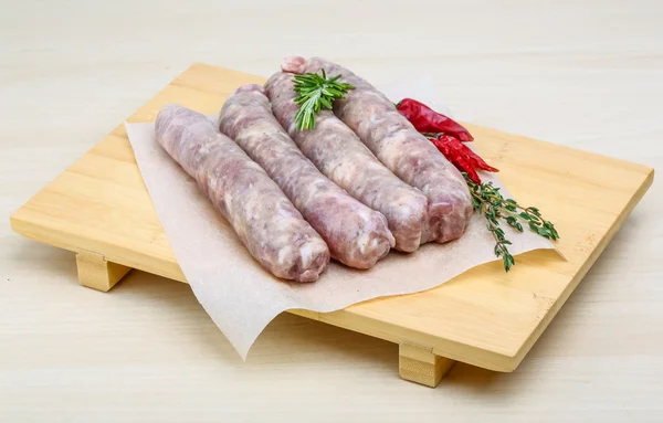 Handmade sausages for grill — Stock Photo, Image