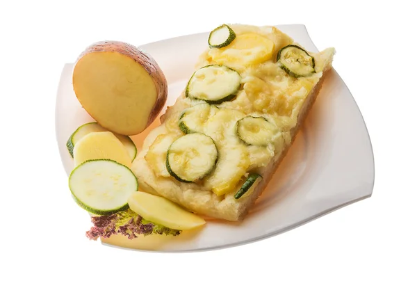 Pizza mit Zucchini — Stockfoto