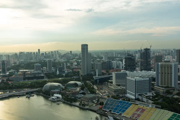 Widok na panoramę miasta Singapore — Zdjęcie stockowe