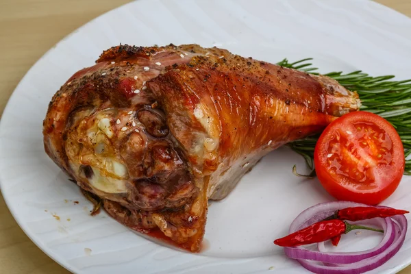Rosted turkey leg — Stock Photo, Image