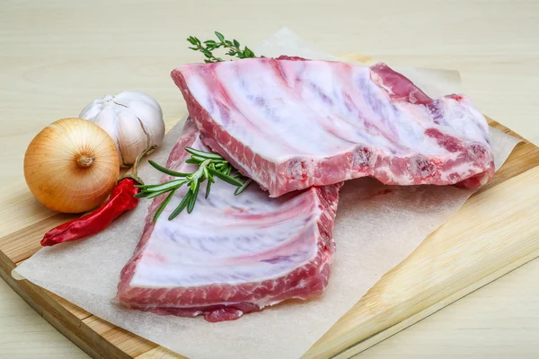 Daging babi mentah iga — Stok Foto