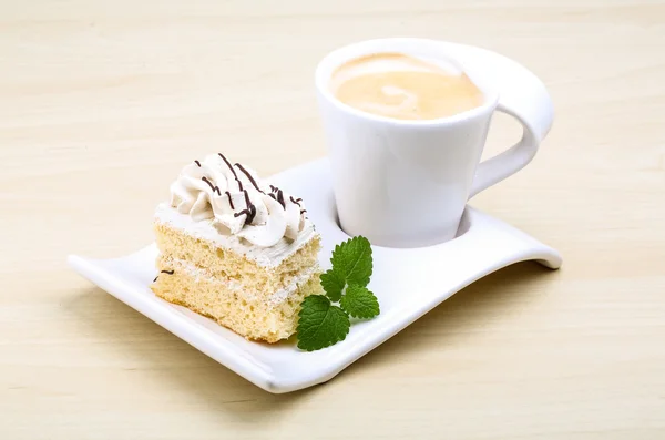 Caffè con torta — Foto Stock