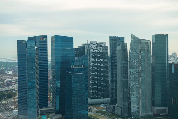 Vista del horizonte de la ciudad de Singapur — Foto de Stock