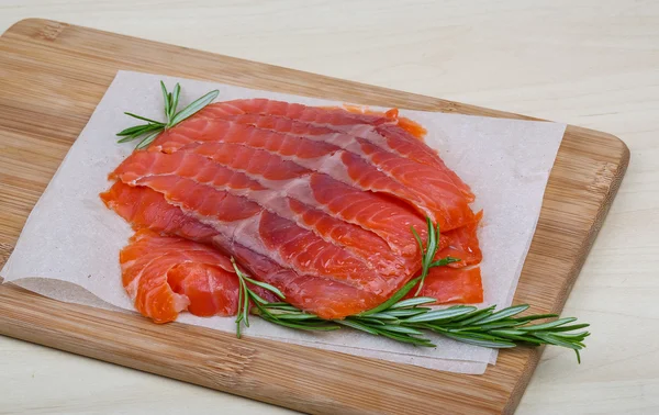 Sliced salmon — Stock Photo, Image