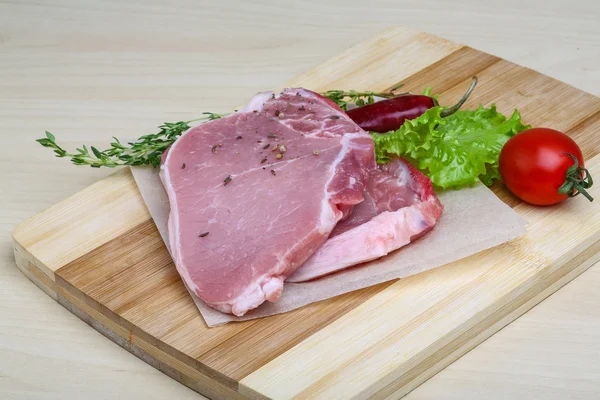 Filetes de cerdo crudos — Foto de Stock