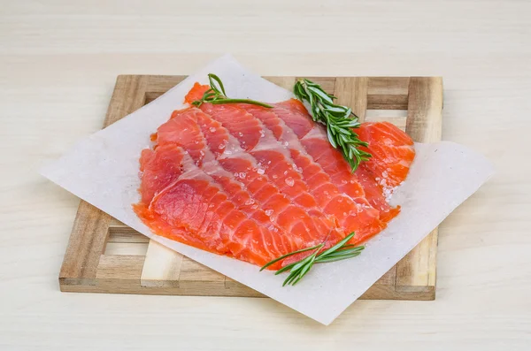 Sliced salmon — Stock Photo, Image