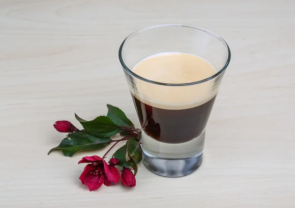 Çiçek servis espresso — Stok fotoğraf