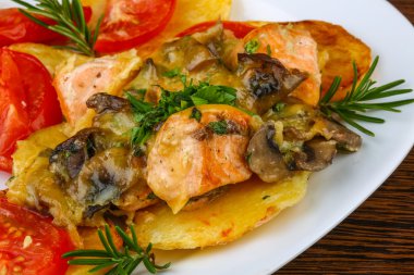 Somon ızgara sebzeli