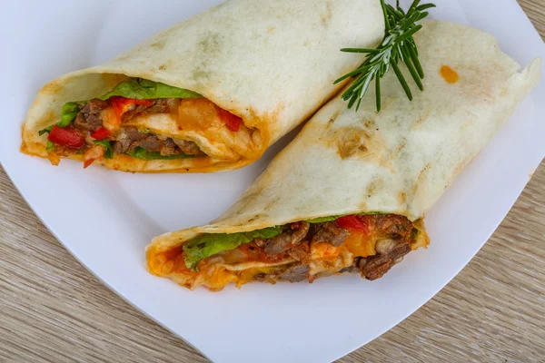 Wrap tortilla Royaltyfria Stockbilder