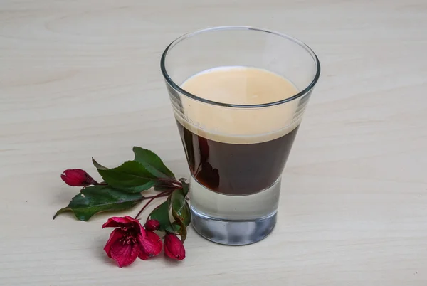 Çiçek servis espresso — Stok fotoğraf