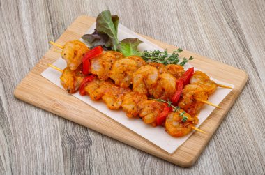 Ham kaplan karides şiş