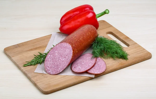 Sausage with herbs and spices — Stock Photo, Image