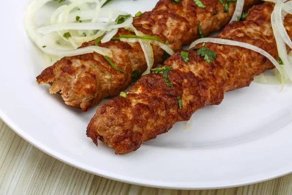 Hete rundvlees kebab — Stockfoto