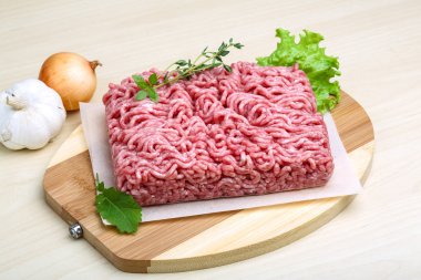 Kıyılmış et yemek için hazır